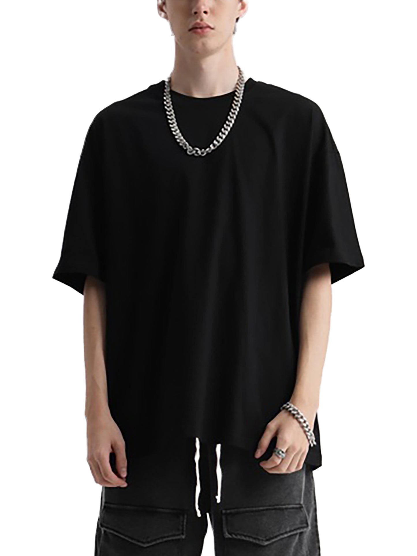 Oversize Deep Drop Shoulder Tee - 190 GSM